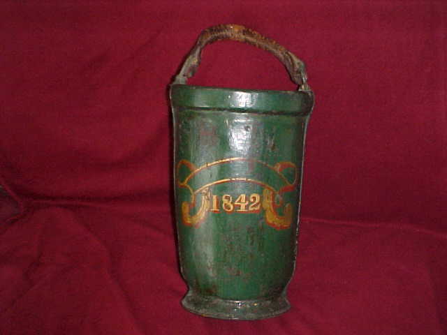 1842 Fire Bucket, Fine Condition. 12 3/8" tall. D