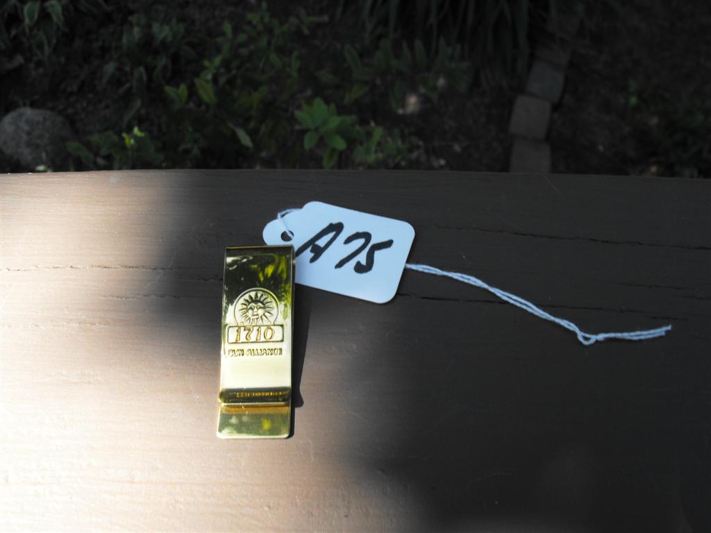 Sun Insurance Brass Money Clip.