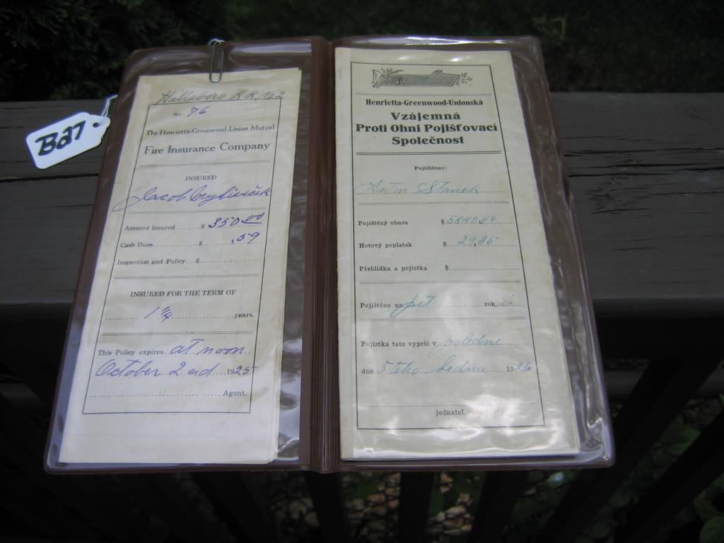 2 Insurance Policies. 1. The Henrietta-Greenwood