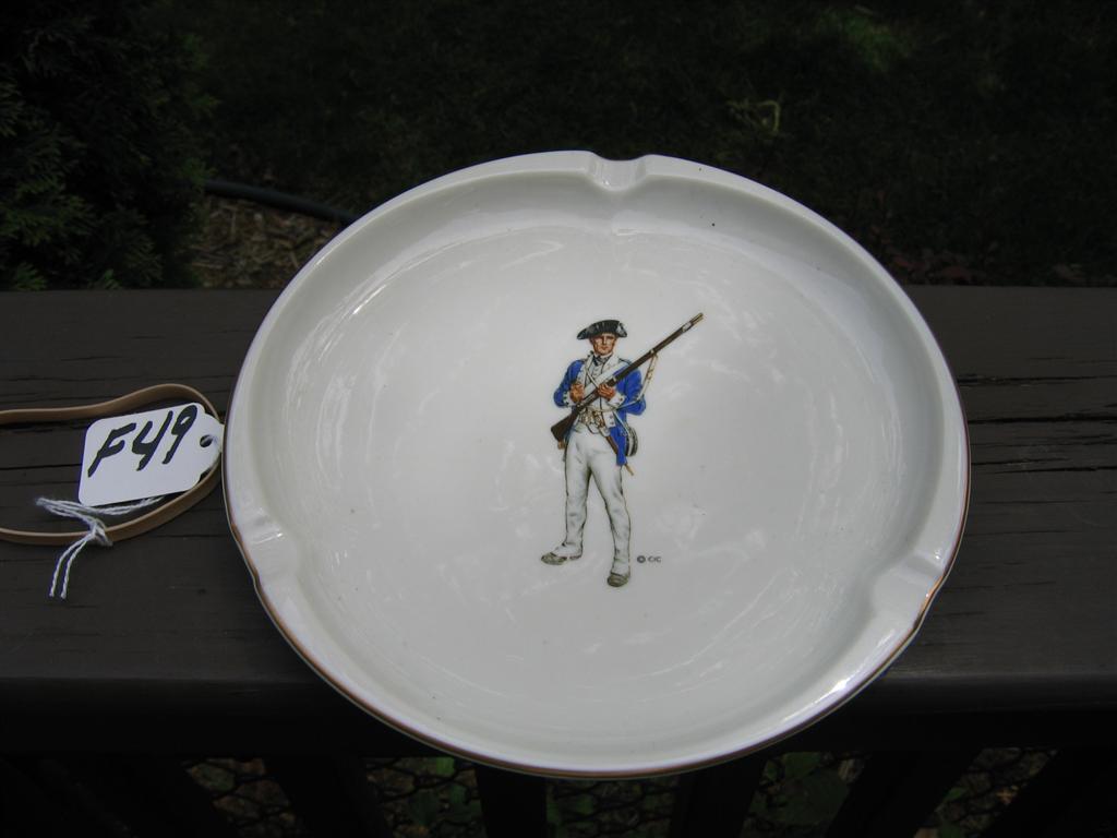 Ash Tray. Continental Insurance Soldier depicted.