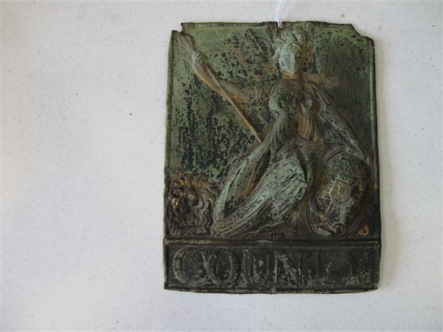 County Copper, Good condition, traces of gilt, no