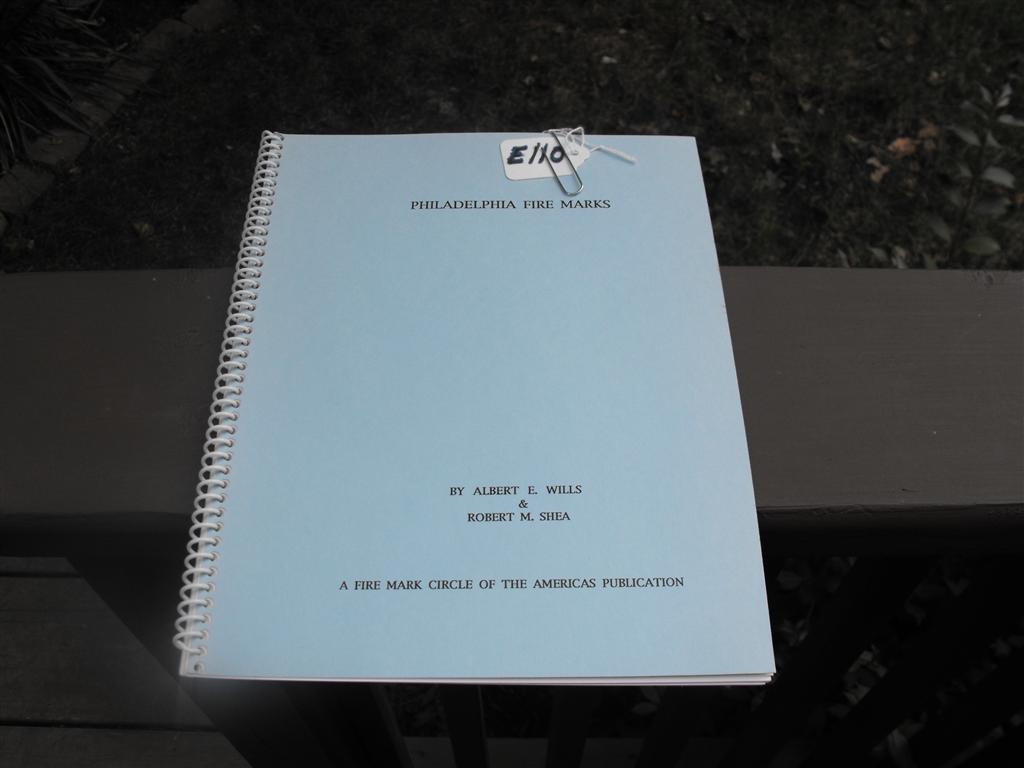Philadelphia Fire Marks Booklet. By Albert Wills,