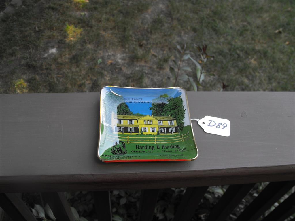 Ashtray advertising Harding & Harding, Geneva, IL.