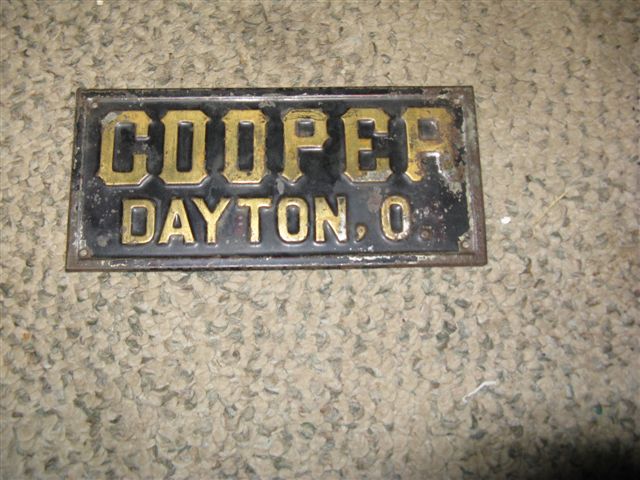 Cooper Fire Insurance Company, Dayton, Ohio. Tin