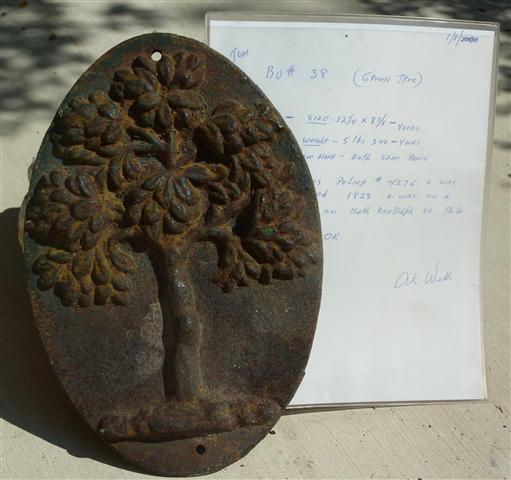 Green Tree; Iron; 12 1/4 x 8 3/8; Includes written