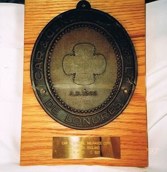 Car & General Ins. Co. - London England, Fire Mark