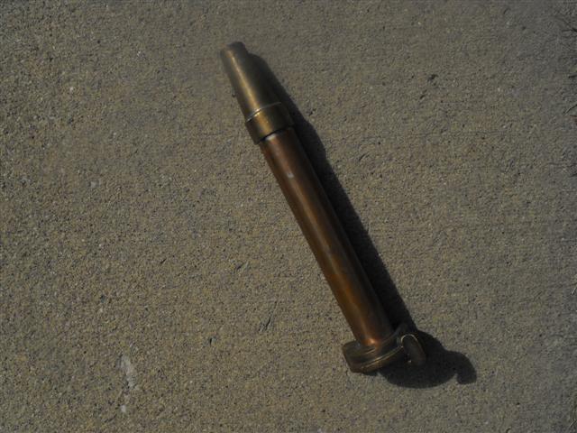 Brass Nozzle. Old. 13 1/4" long. Heavy.