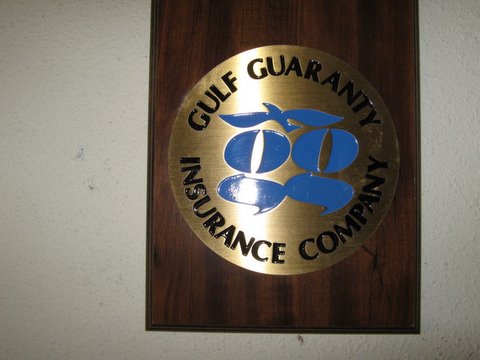 Gulf Guaranty Insurance Company Wood Plaque.