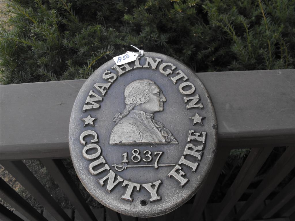 Washington County Fire Plaque. Resin. 11 3/4x8 3