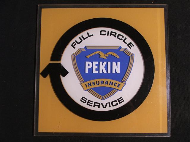 10" square Pekin (Illinois) Insurance sign made of