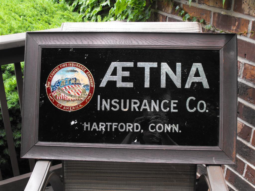 Aetna Insurance Co., Hartford, Conn. Reverse Glas
