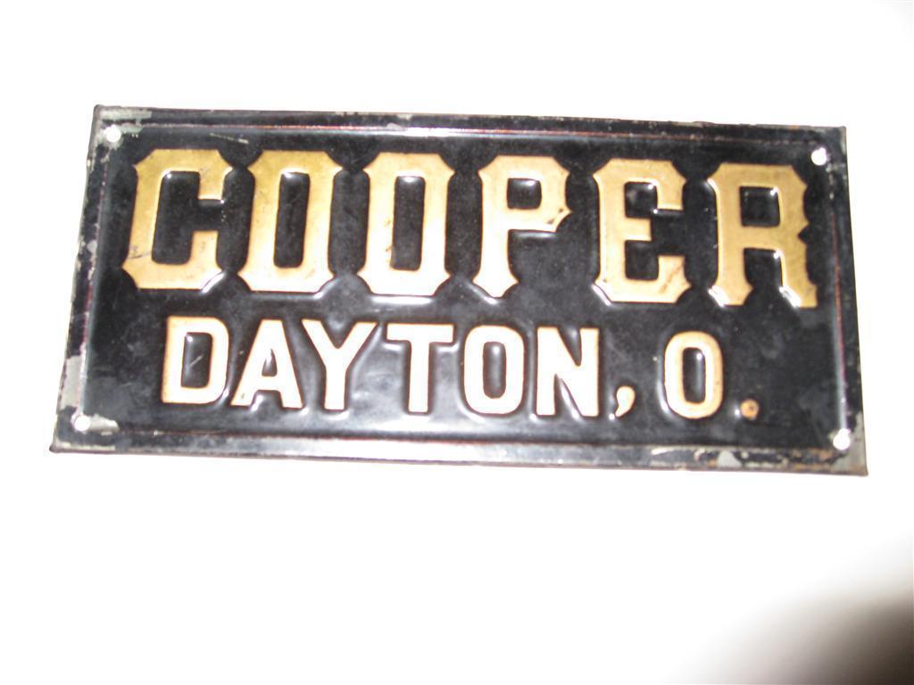 Cooper Fire Insurance Company. Dayton, Ohio. Tin