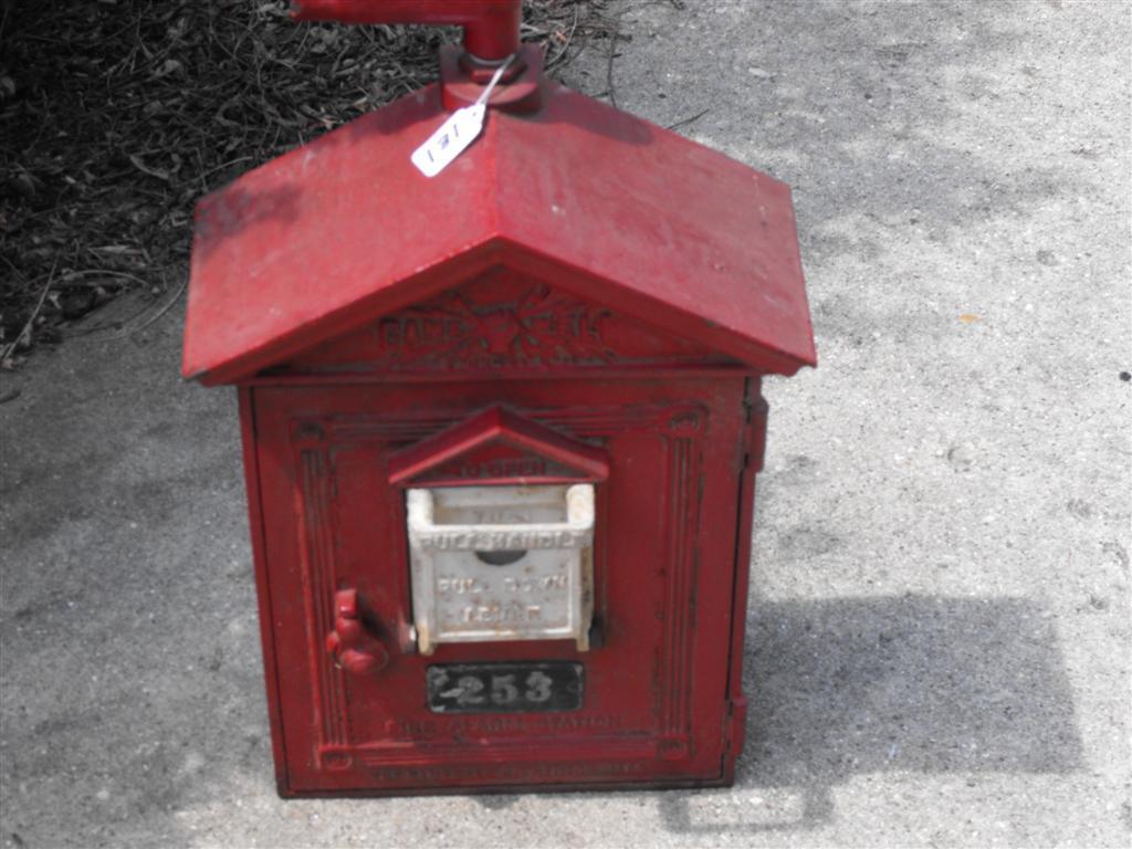 Red Gamewell Fire Alarm Box. Original. Very heavy