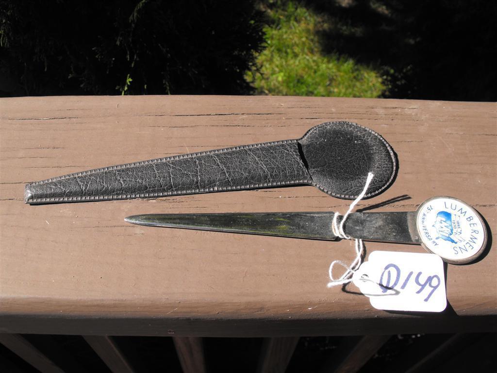 Lumbermens Letter Opener. 75th Anniversary. 1895