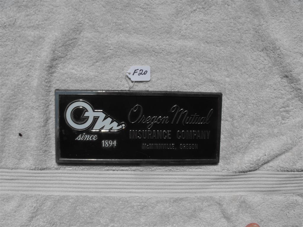 Small Oregon Mutual Insurance Company Sign. McMin