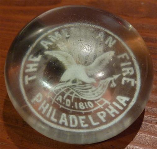 Paper Weight. The American Fire, Philadelphia. G