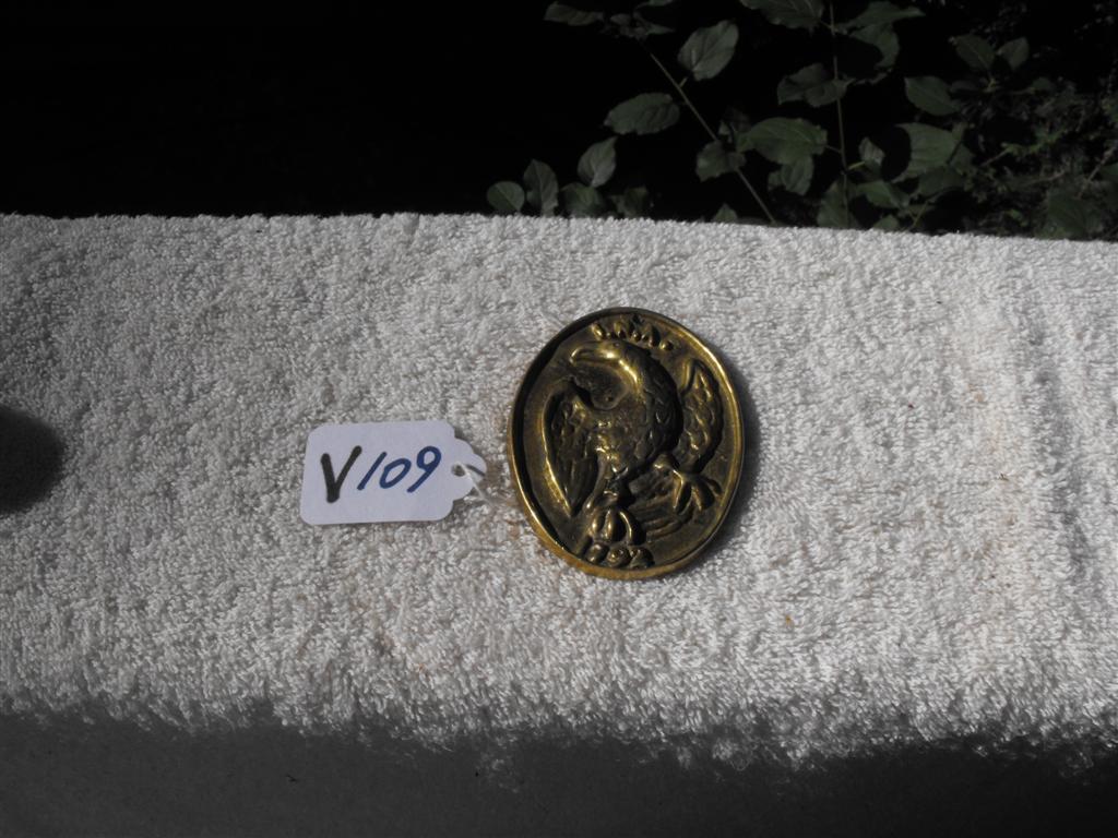 Miniature Brass INA Fire Mark. 3x 2 3/4.