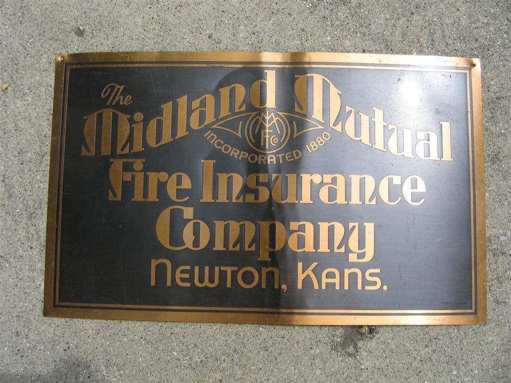 The Midland Mutual Fire Insurance Company Sign. B
