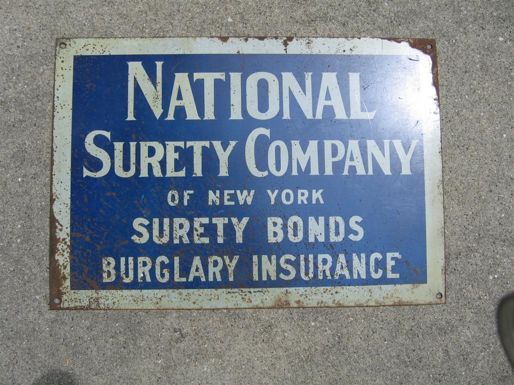 National Surety Company of New York. Sign. Suret