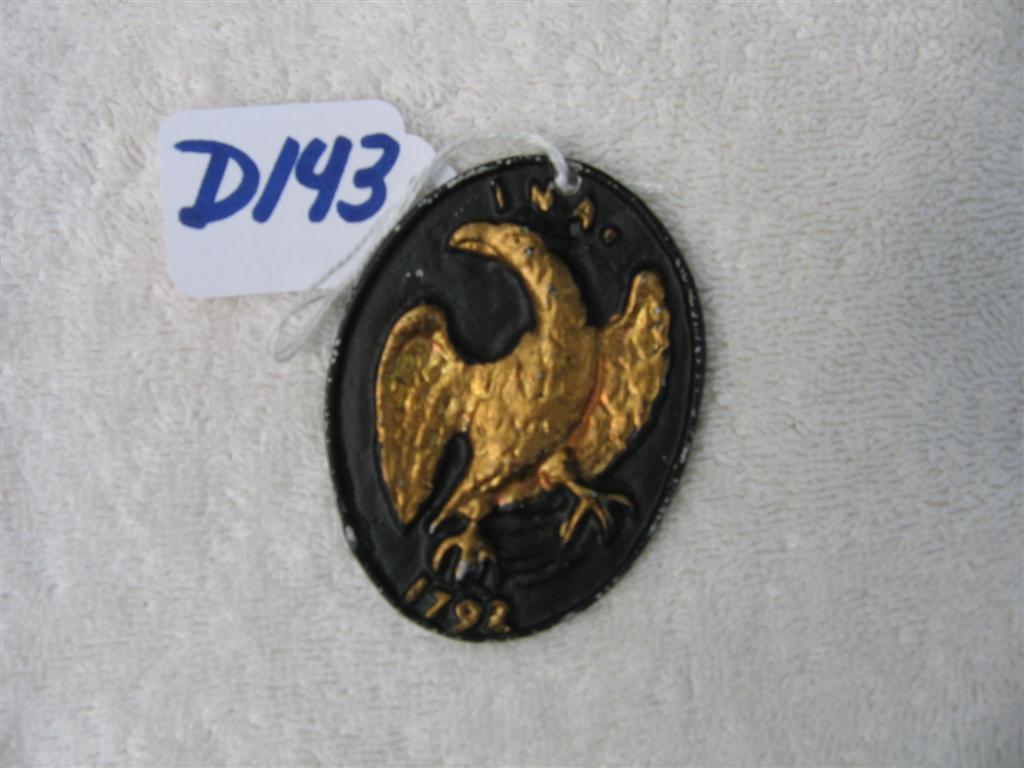 Miniature Fire Mark. Insurance Company of North A