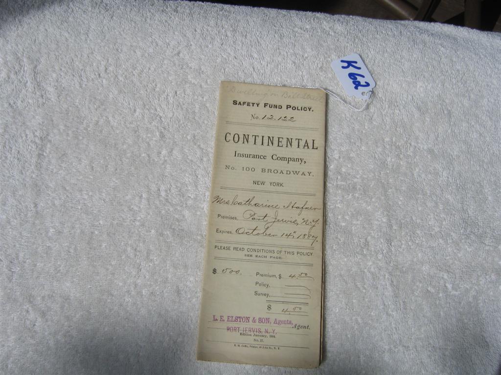 Continental Insurance Company Safety Fund Policy.