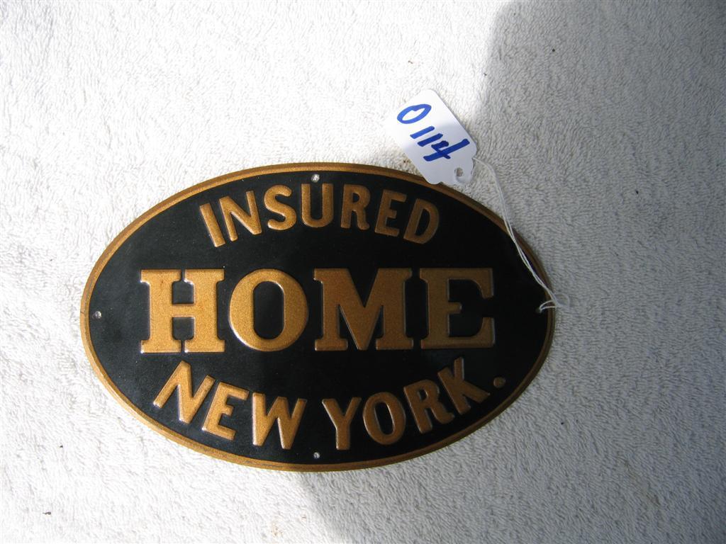 Home Insurance Company Reproduction Fire Mark of B