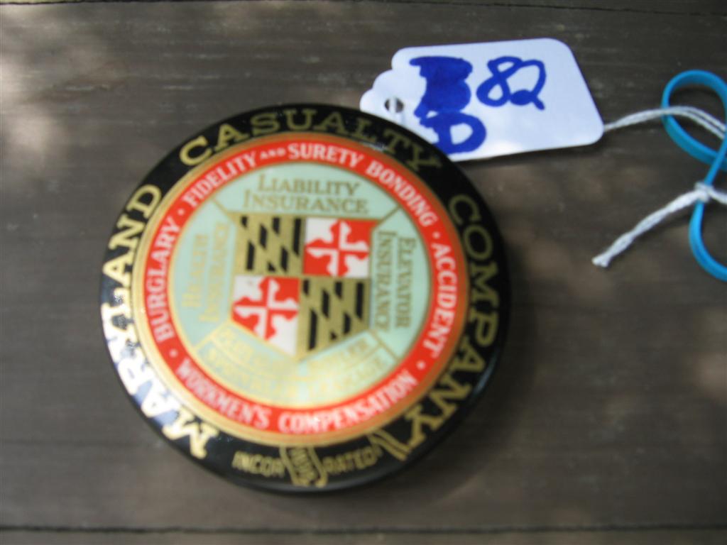 Maryland Casualty Company Small Paperweight. 2 3/