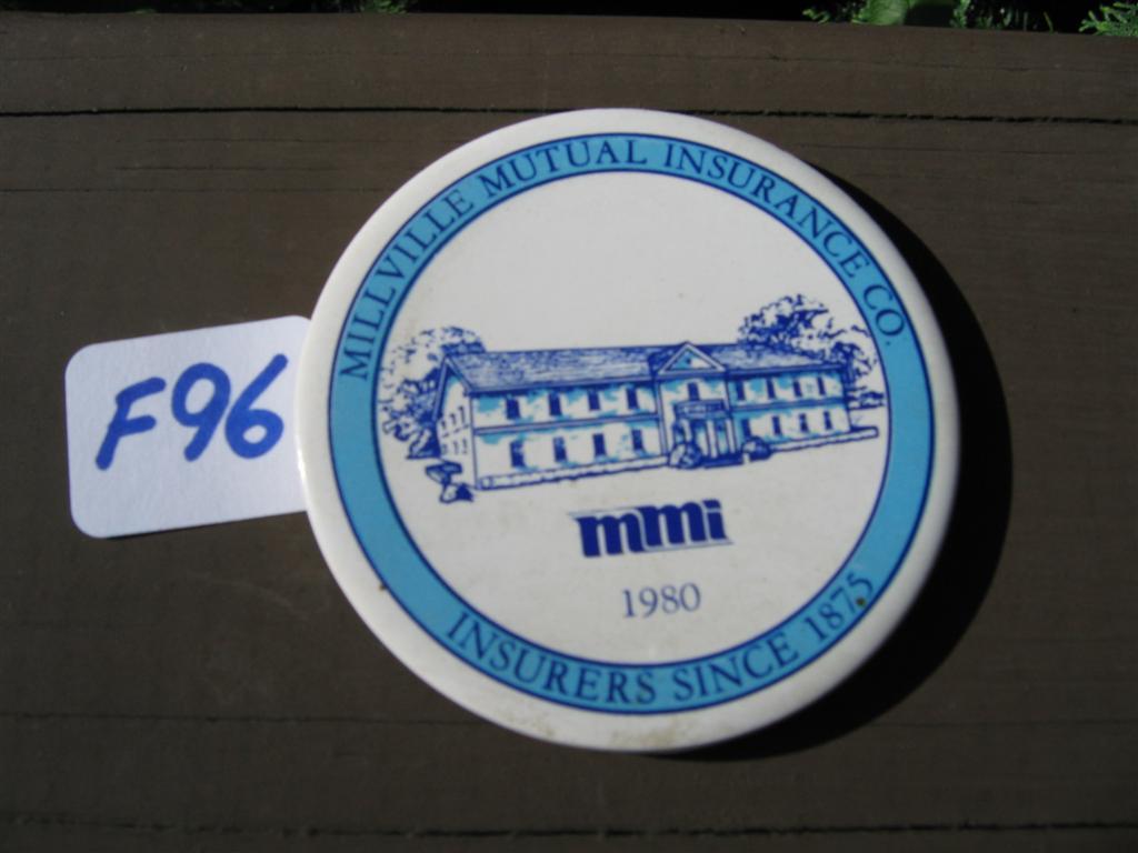 Millville Mutual Insurance Co. 1980 Glass or Mug