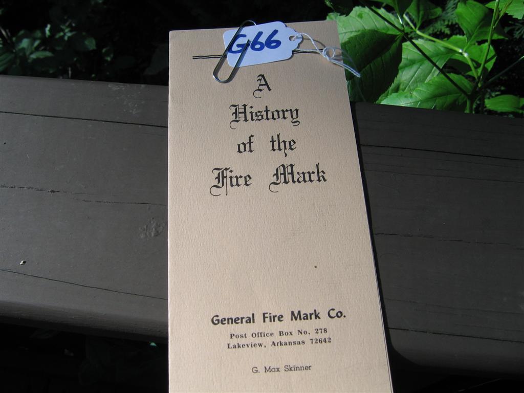 A History of the Fire Mark. by General Fire Mark