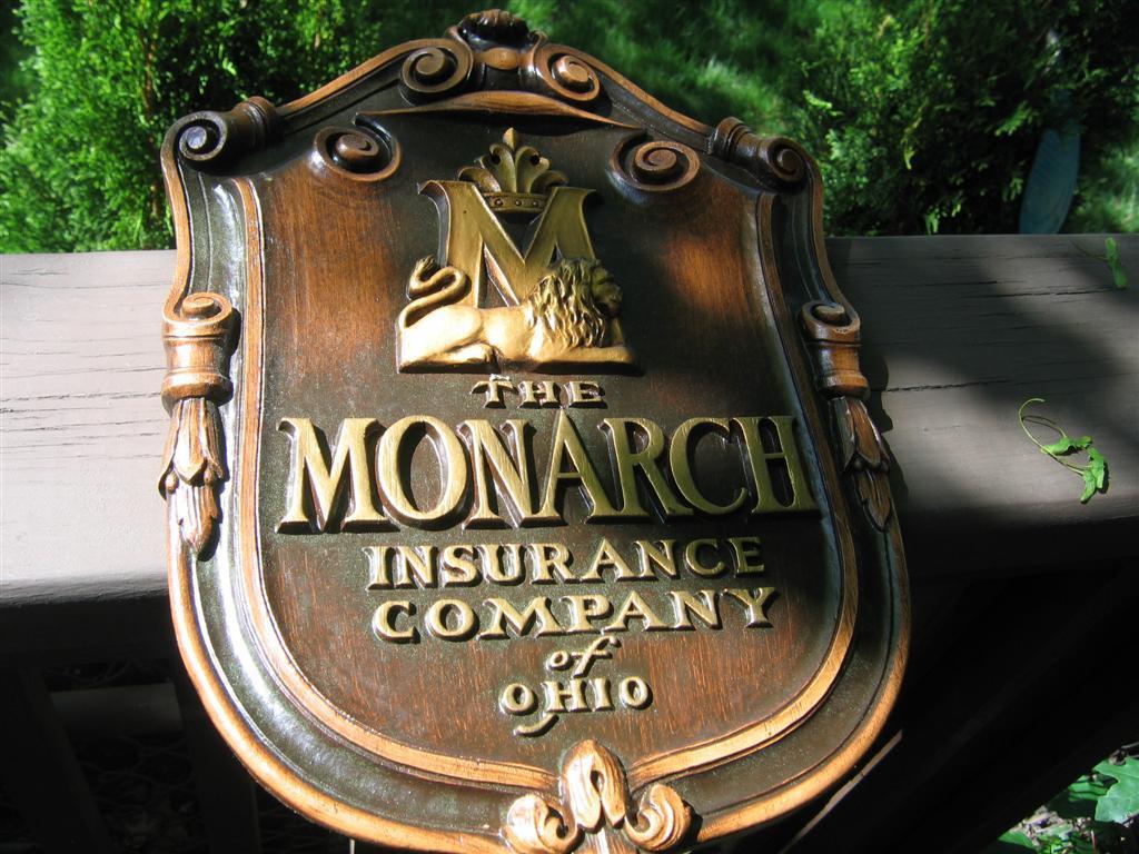 Monarch Insurance Company of Ohio Sign/Plaque. Co