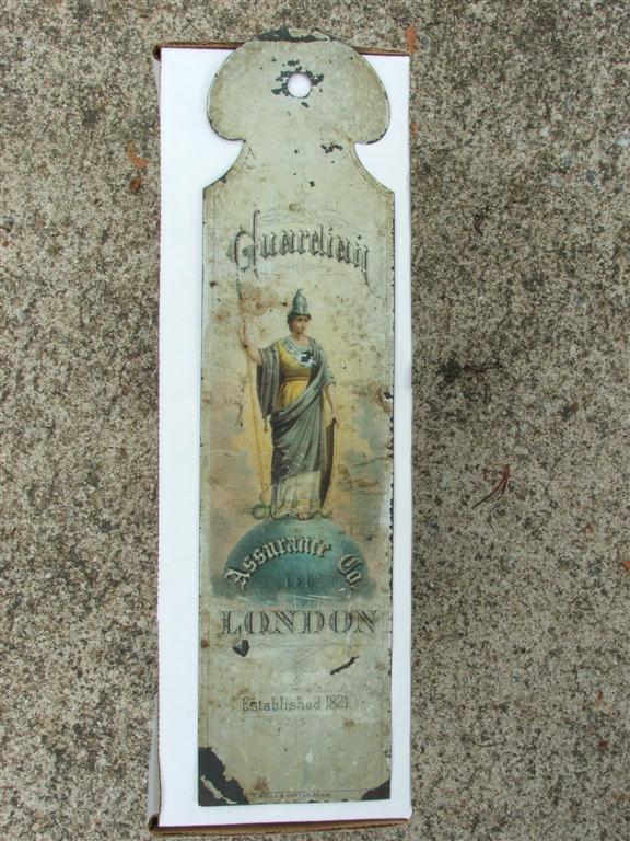 Guardian Ledger Marker. Painted Metal. Approximat
