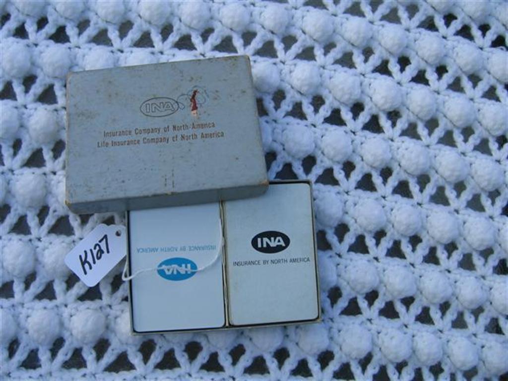 INA - Insurance by North America. Playing Cards.