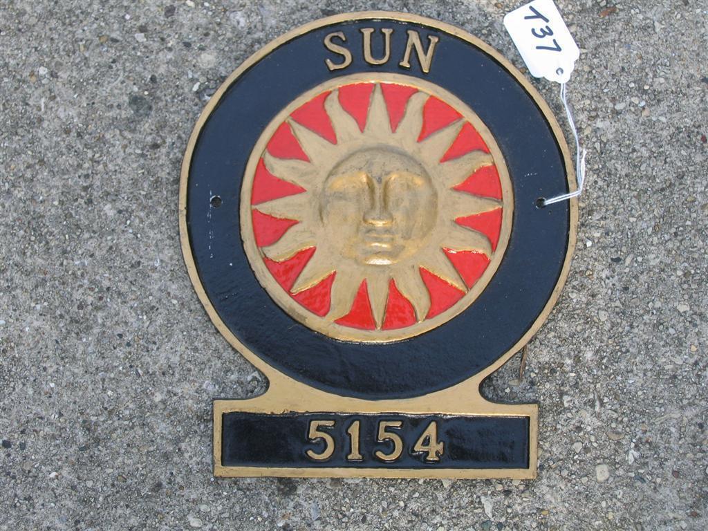 Sun Insurance Company. Reproduction Fire Mark. M