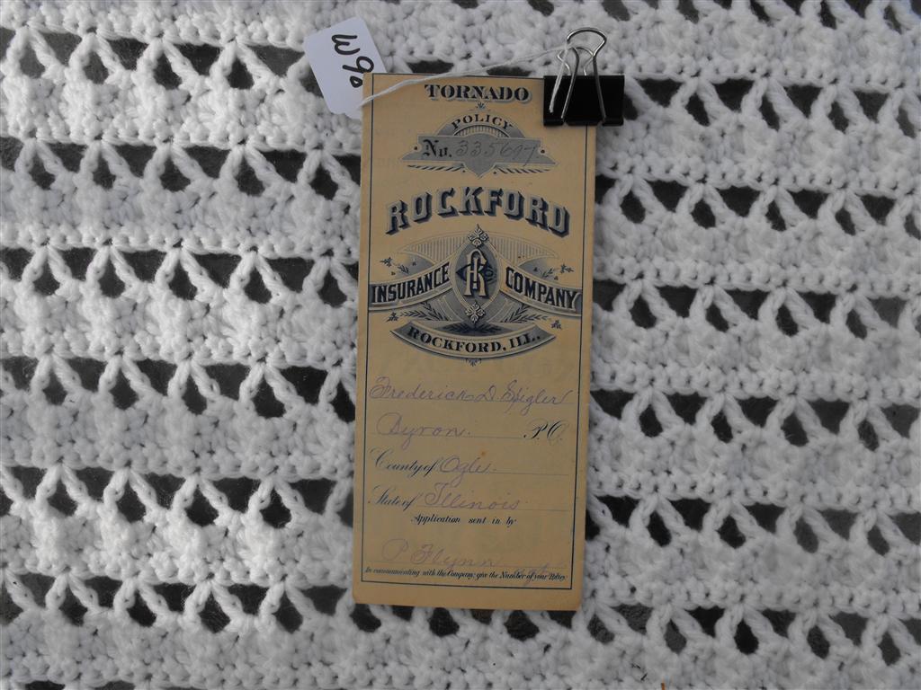 Rockford Insurance Company Policy. Covers Wind-sto