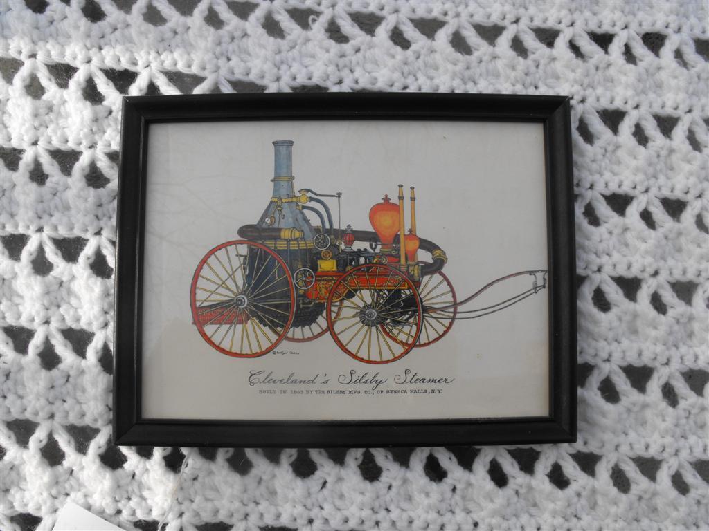 Clevelands Silsby Steamer Picture with Black Frame