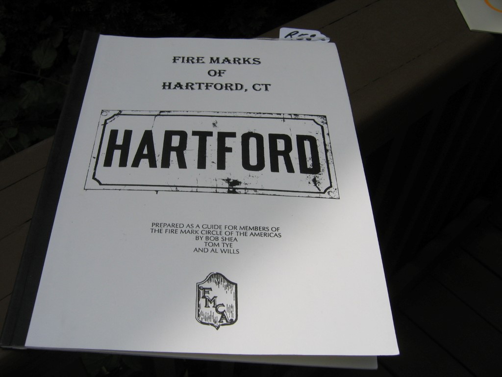 Booklet. Fire Marks of Hartford, CT. Prepared as