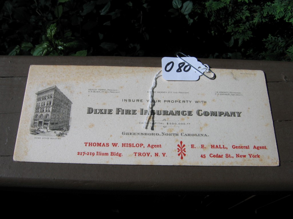 Dixie Fire Insurance Company. Greensboro, North C