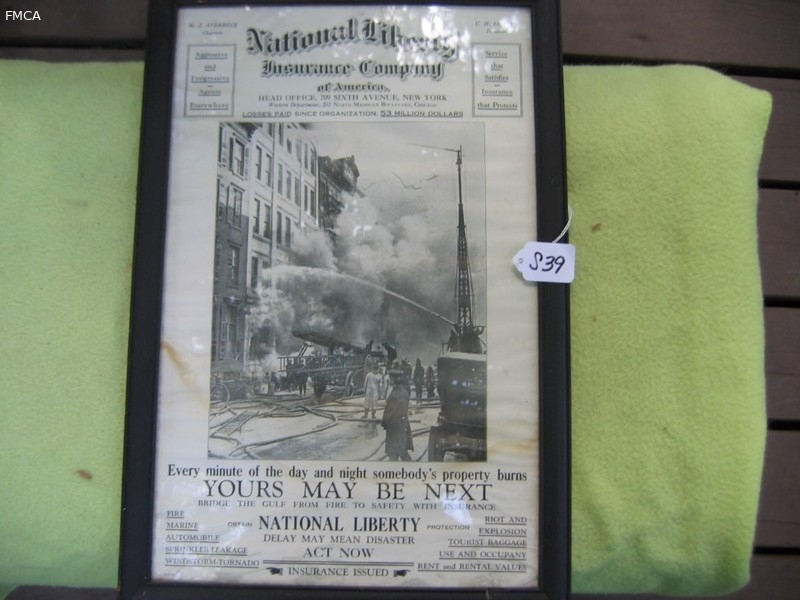 National Liberty Insurance Company Framed Advertis