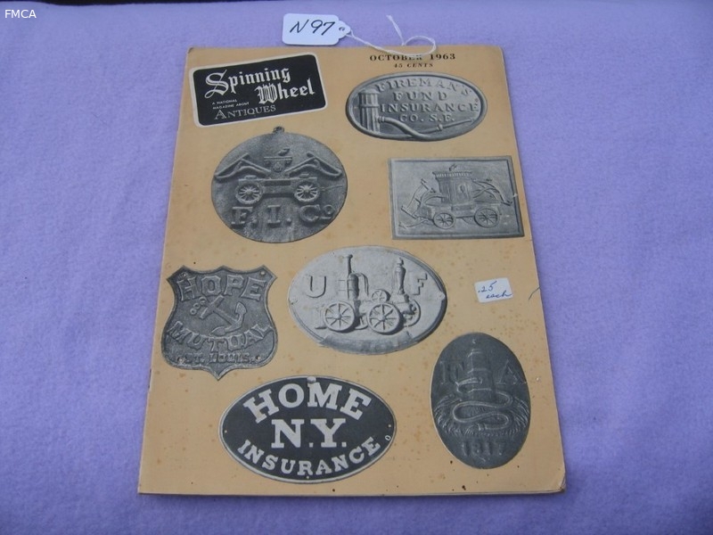 Spinning Wheel Antiques. Pamphlet. October 1963