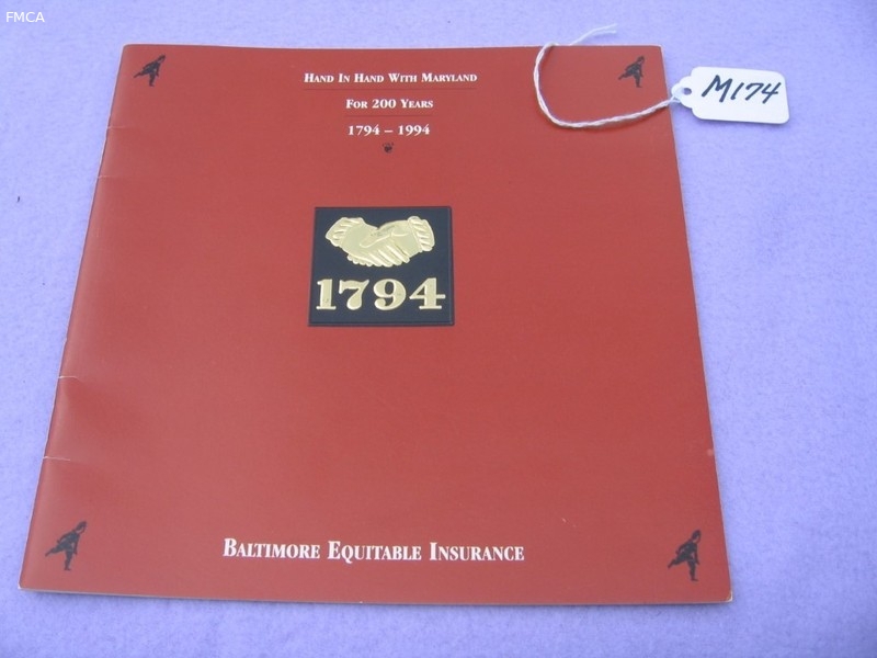 Pamphlet from Baltimore Equitable Insurance. Hand