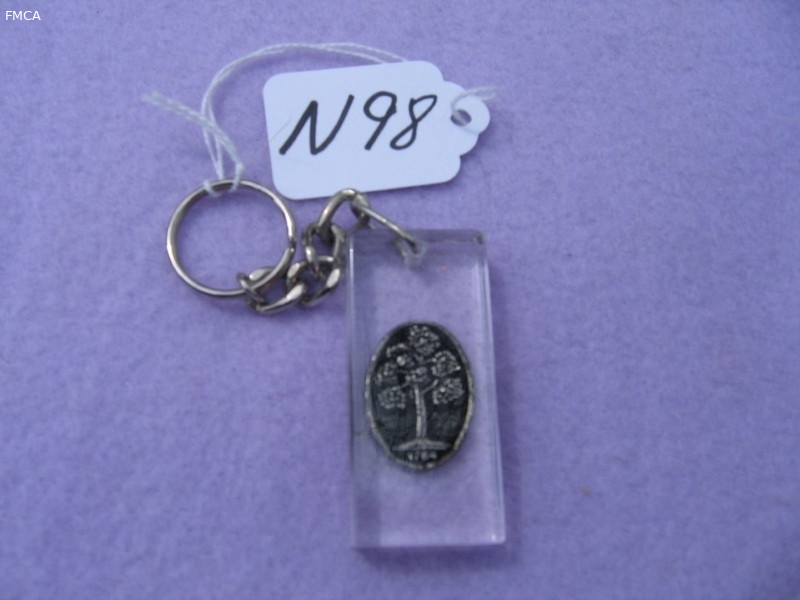Green Tree Key Chain. The Mark is encased in Luci