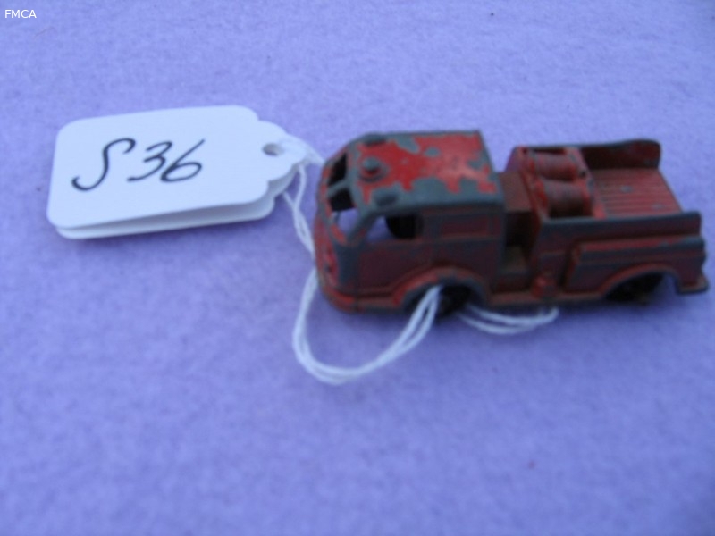 Toy Fire Pumper Truck. Small. 2 1/4 long by 1 1/