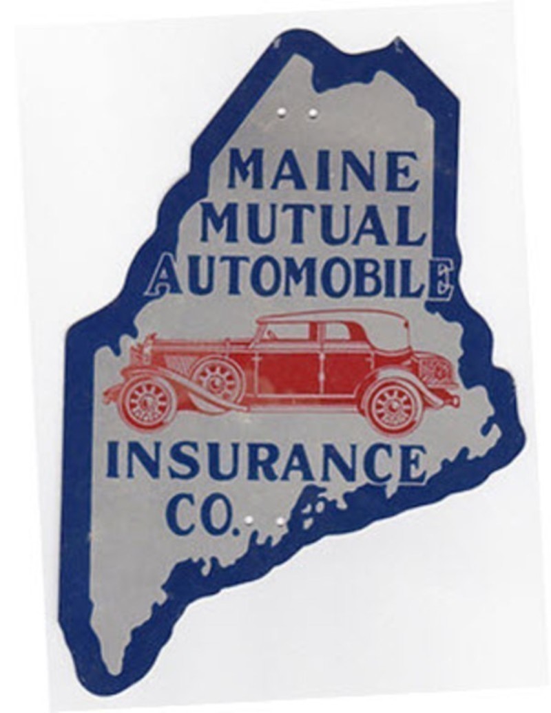 Maine Mutual Auto Tag. Auburn, Maine. 1931-1937.