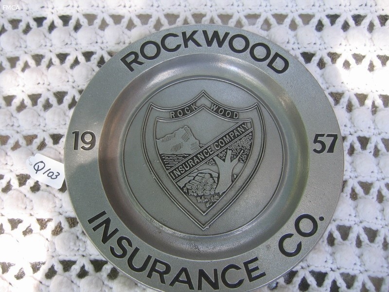 Rockwood Insurance Co. 1957. Pewter like Materia