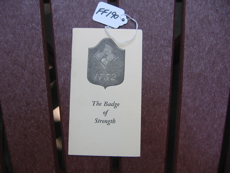 The Badge of Strength. Pamphlet. "Fire-Marks. Th