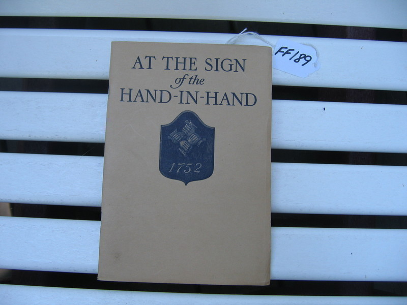 Pamphlet. At the Sign of the Hand-in-Hand. Print