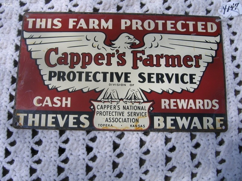 Capper's Farmer Protective Service . Sign. This F