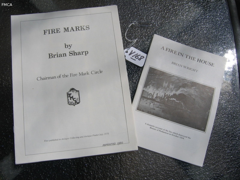 Two Pieces. 1. Fire Marks by Brian Sharp. Pamph