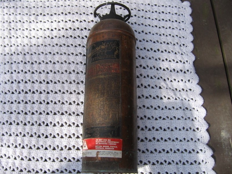 Guardene Fire Extinguisher. Copper. Manufacture