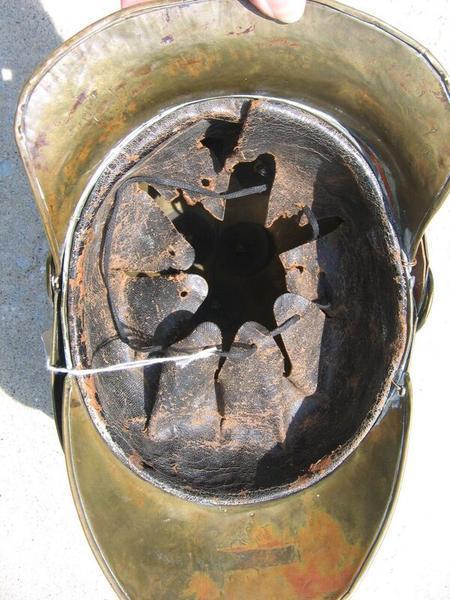 Bottom/Inside of Helmet. This Helmet May have been